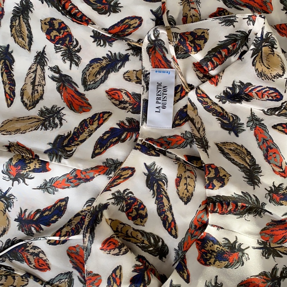 La Prestic Ouiston Silk Slip Dress Size M Color Multi